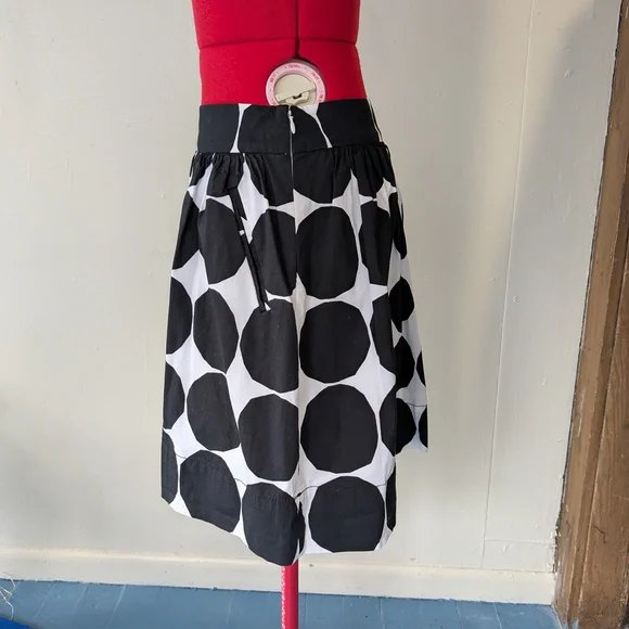 Banana Republic For Marimekko Black and White Circle Print Skirt - Picture 3 of 6